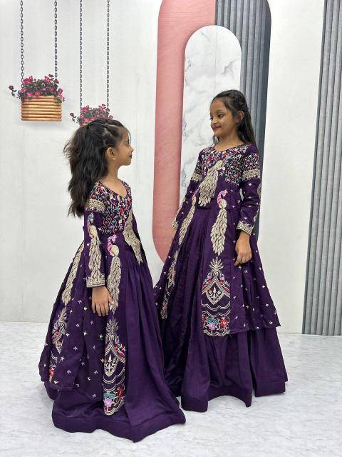 Pc 528 Vichitra Purple Bulk kids clothing suppliers in Kolkata
